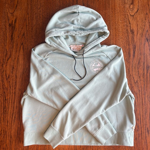 Scotch and soda Relaxed Fit Raglan Cropped Hoodie - Picture 14 of 14